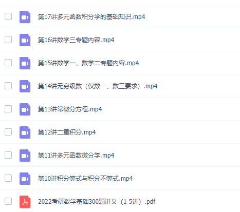 2022张宇数学龙图高端基础300题讲解视频课程插图