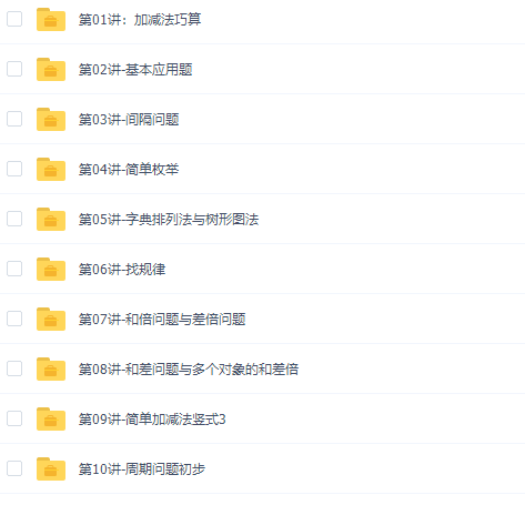 高思网校小学数学三年级竞赛数学同步课程上册20讲插图