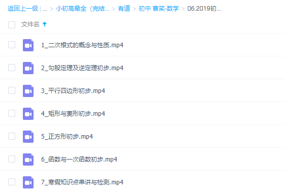 初中数学有道精品曹笑初二数学寒假培优班(人教版)视频课程完结插图 初中数学有道精品曹笑初二数学寒假培优班(人教版)视频课程完结插图