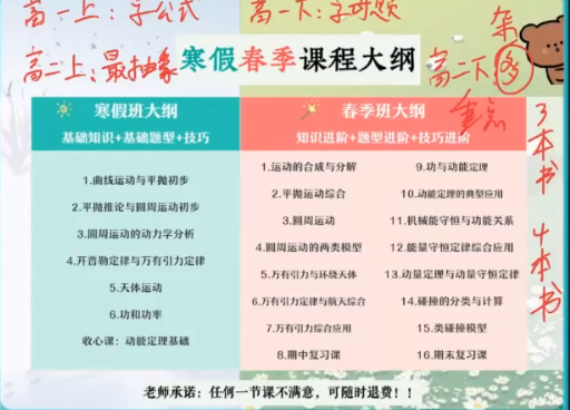 作业帮何连伟高一物理2022年寒假尖端班课程插图