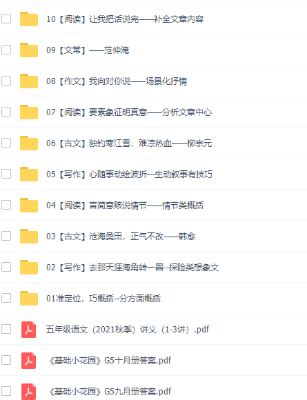 学而思陈照五年级语文培优2021年秋季班课程插图