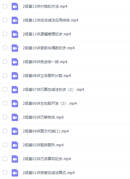 学而思一年级数学思维培养教程2级视频课程插图1 学而思一年级数学思维培养教程2级视频课程插图1