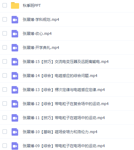 高途课堂张展博高三物理2021年秋季A+班视频课程插图1