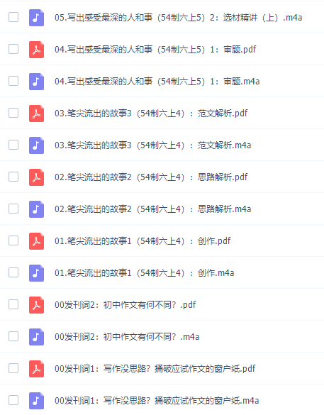 平说语文初中部编版教材作文详解高清完整资源插图