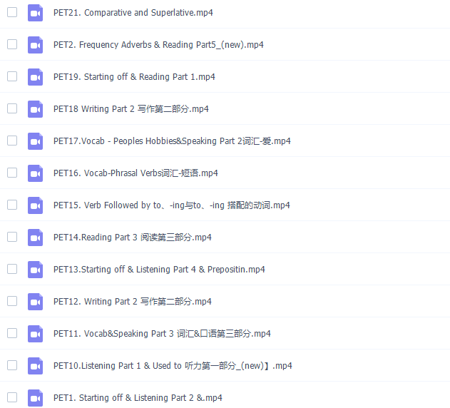 剑桥英语think入门级(剑桥PET英语精讲课)插图 剑桥英语think入门级(剑桥PET英语精讲课)插图