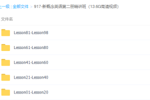 胡金铭新概念英语第二册网上视频课程全集（掌握新概念二册的语法知识）