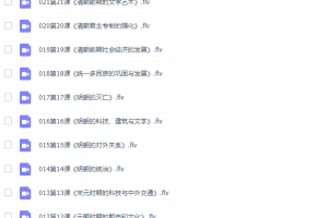 初中七年级历史下册课本张玉桥同步讲解教学视频（新人教部编版）