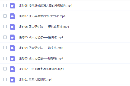 卢菲菲-菲常记忆记忆潜能开发教程(四大记忆法8课时)插图 卢菲菲-菲常记忆记忆潜能开发教程(四大记忆法8课时)插图