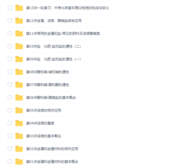 学而思陈谭飞初三下学期化学课程(中考总复习人教版)插图1 学而思陈谭飞初三下学期化学课程(中考总复习人教版)插图1