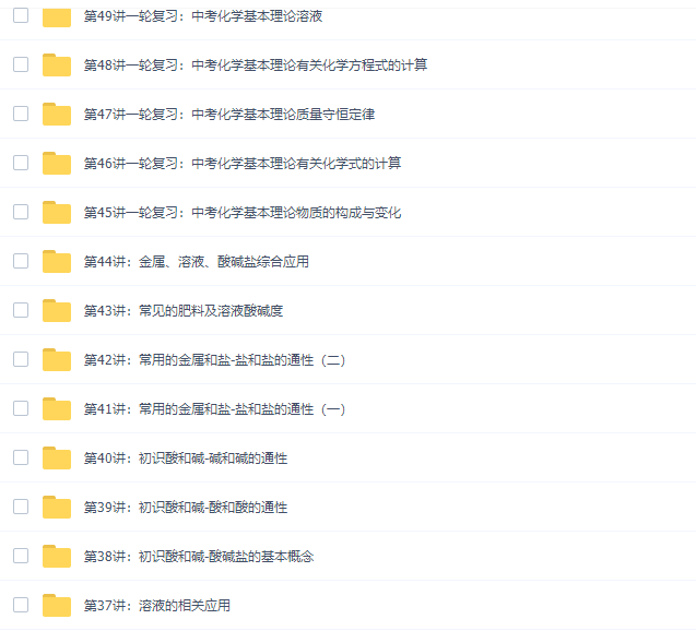 学而思陈谭飞初三化学年卡尖子班（一轮二轮复习全国人教版）插图1