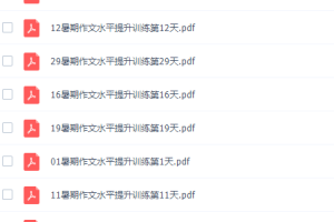学而思作文作文提升PDF（暑假作文水平提升训练）