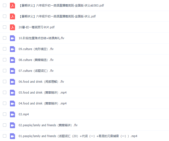 学而思毕春艳初一英语上学期(2021暑秋班全国版)插图 学而思毕春艳初一英语上学期(2021暑秋班全国版)插图