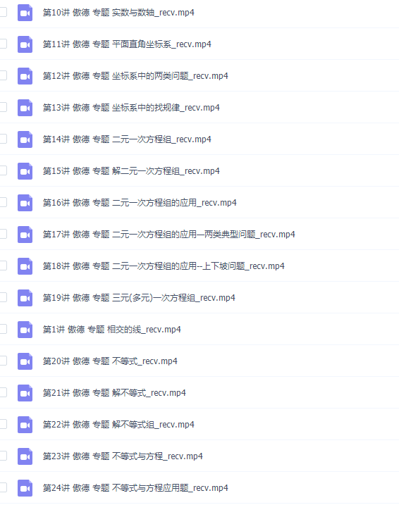 数学学习网傲德初中初一数学下学期课程(同步提高代数专题)插图1 数学学习网傲德初中初一数学下学期课程(同步提高代数专题)插图1