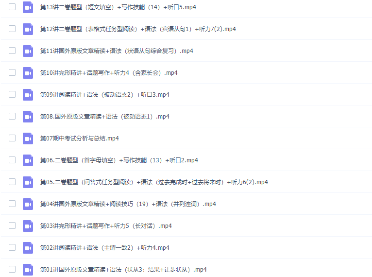 作业帮王凯皎初二英语视频课程（2021年春季冲顶班）插图1