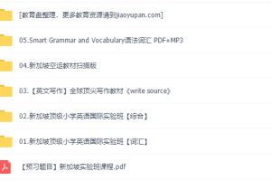 新东方小学英语视频教程顶级英语词汇综合写作（新加坡国际实验班）