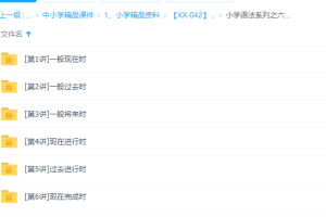 学而思小学英语视频教程六大时态专题（玩转小学语法）