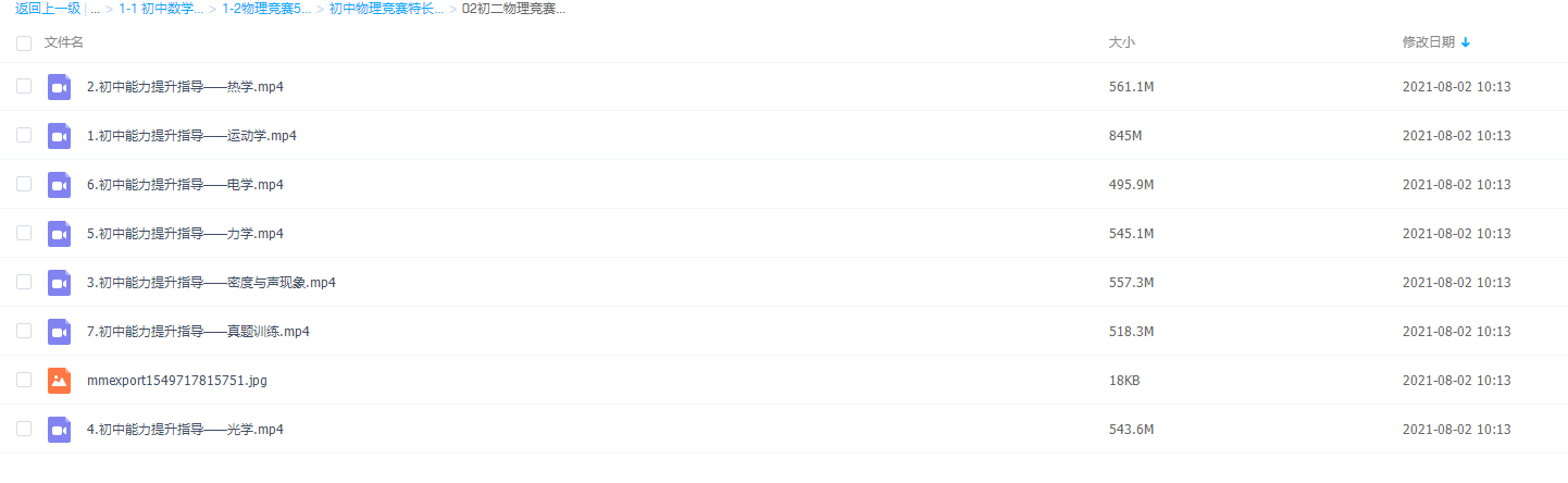 八年级物理课程竞赛能力提升指导视频（加强学习能力学会答题技巧）插图
