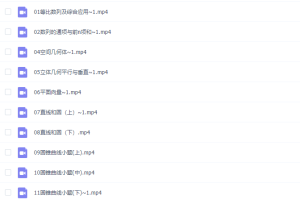 2021王伟数学全年(清北班)一轮复习下册视频课程