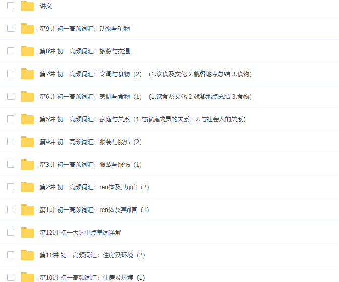 学而思初一(七年级)英语高频必考300词汇专项训练视频讲解课程插图