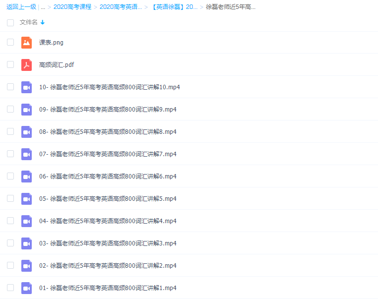 徐磊近5年高考英语高频800词汇视频课程插图