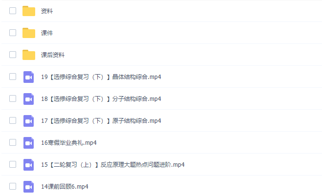 猿辅导李霄君高三化学2022年寒假S班视频课程资源插图 猿辅导李霄君高三化学2022年寒假S班视频课程资源插图