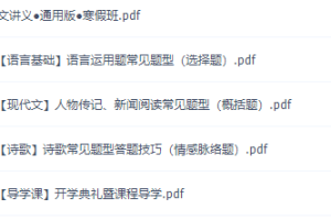 猿辅导王伟高二语文寒假系统班视频课程合集