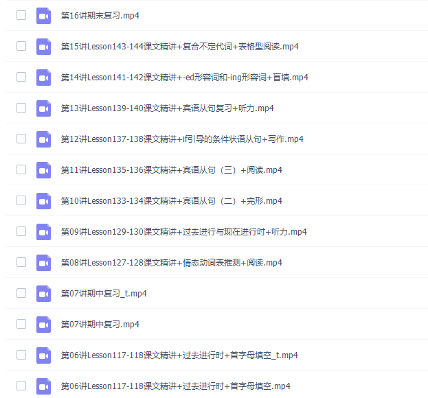 学而思刘飞飞初中英语新概念英语第一册视频课程插图4