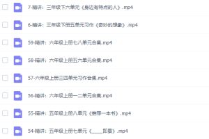 余亦诺老师人教部编小学语文3-6年级课本作文视频讲解视频课程