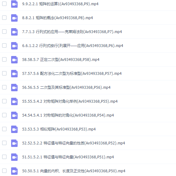 大学数学之线性代数58讲南京工业大学版本高清视频插图3 大学数学之线性代数58讲南京工业大学版本高清视频插图3
