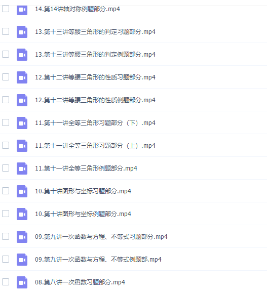 杨琦初二数学八年级数学新思维刷题课课程插图1