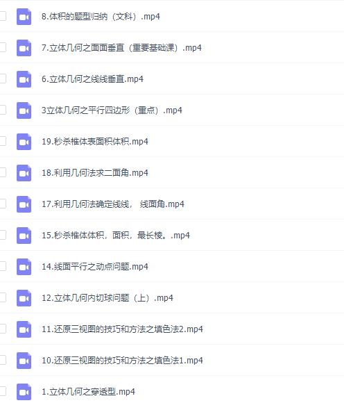 高中数学建哥指针数学之立体几何知识点专题课程插图