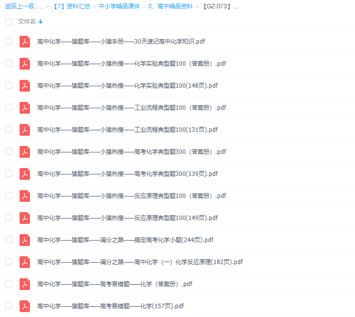 高中辅导资料2020猿辅导(小猿搜题)化学PDF全套插图 高中辅导资料2020猿辅导(小猿搜题)化学PDF全套插图