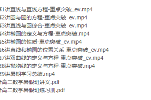 2021高途周帅高二数学网课暑假系统班（高二数学知识点重点突破）