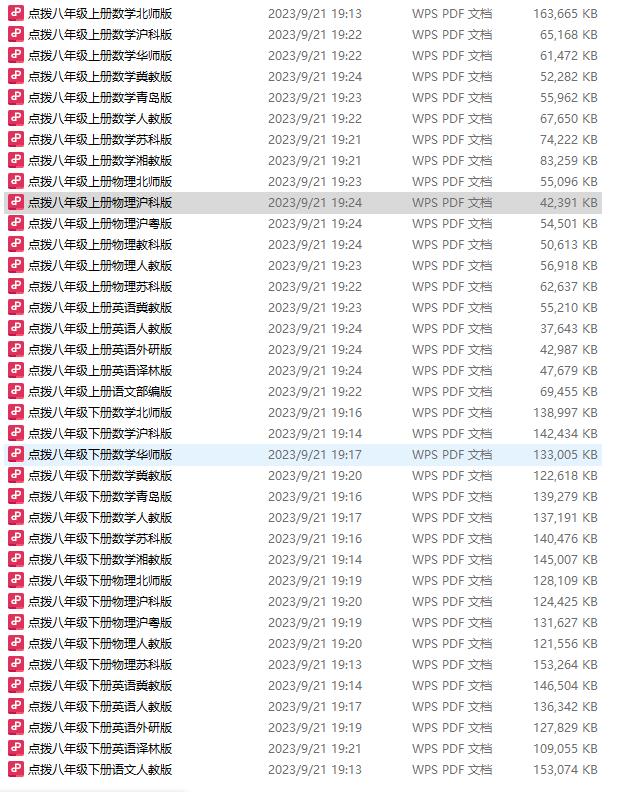 最强辅导书八年级《点拨》全科全版本插图