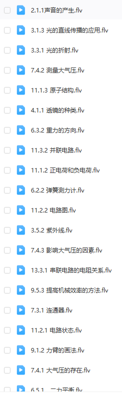 初学初中物理：初中物理所有知识点动画图解系列全套课程插图