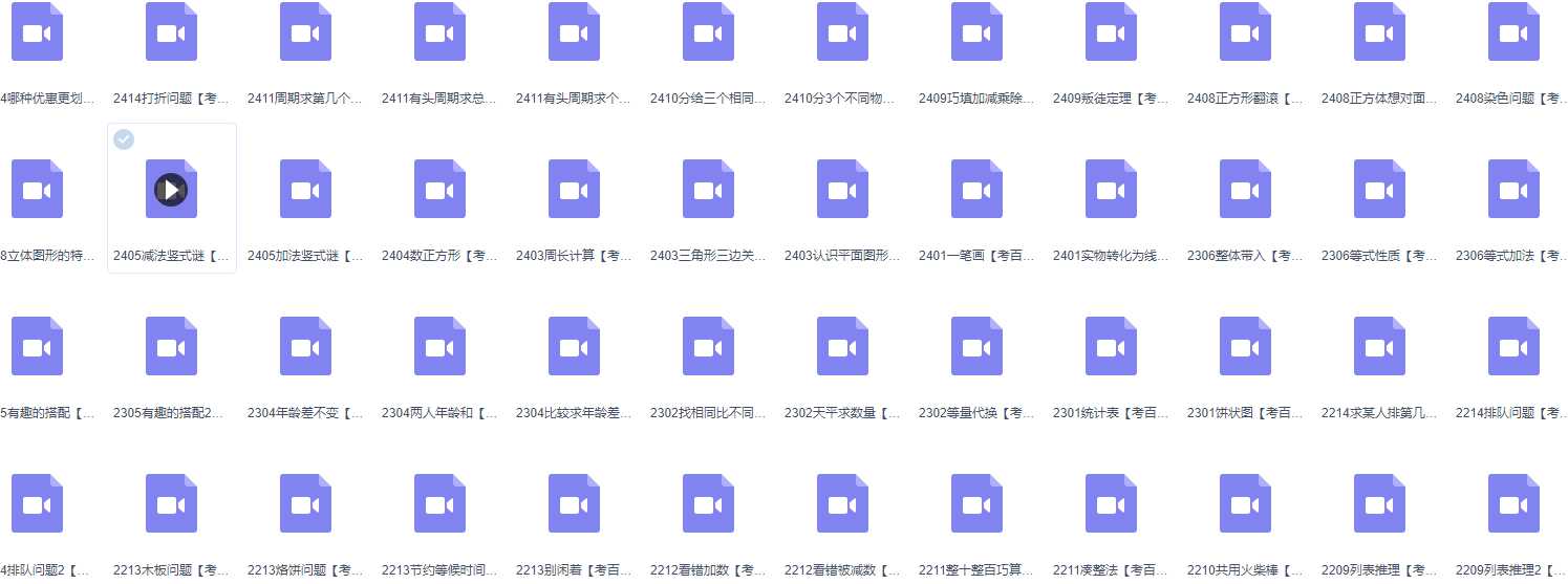 高斯数学小学1-6年级视频全集插图