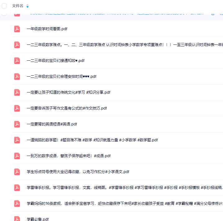 5000份PDF格式的小学各科试卷及文档资料打包下载插图1